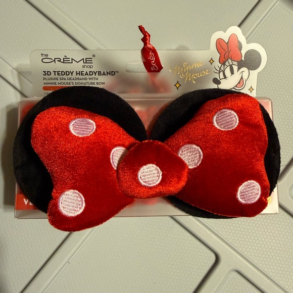 The Creme Shop Other - The Creme Shop- Disney Red and Black Minnie Mouse Spa Plush Headband